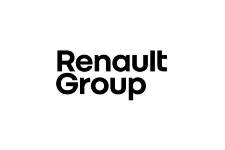 Logo de Renault Group, noir sur fond blanc, avec un design moderne et épuré.
